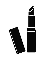 Obraz premium Open black lipstick tube with cap
