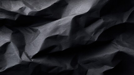 Obraz premium crumpled black paper texture with shadows