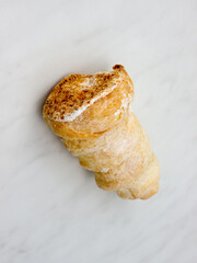 Cake on a marble background.