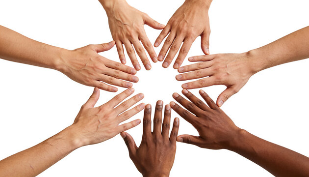group of people hands Isolated PNG 
