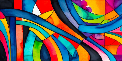 Bright multicolor background with colorful abstract pattern