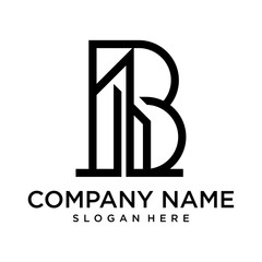 Letter B Real Estate Logo