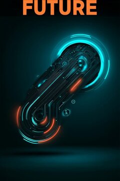 abstract futuristic ai technology background, future ai design digital visualization, futuristic artificial intelligence tech concept