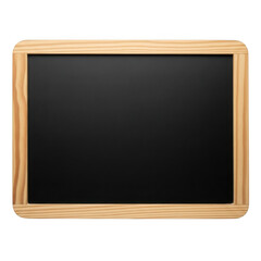 A black chalkboard with a wooden frame