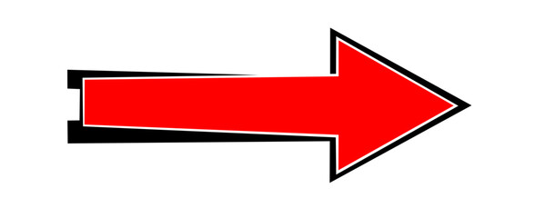 red right arrow 3d 