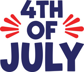 Obraz premium 4th of July celebration logo with patriotic theme