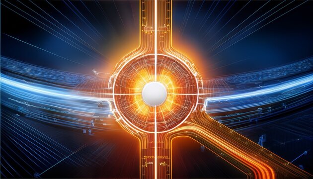 Detailed Fusion Reactor Diagram With Plasma Confinement And Energy Generation