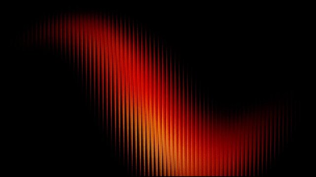 Burning Spectrum Abstract: An evocative, mesmerizing abstract piece features a fiery spectrum of red and orange hues, flowing like flames against a stark black backdrop.