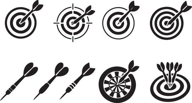Dart themed vector icon collection