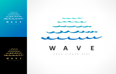 Wave logo vector