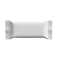 White candy bar wrapper isolated on a transparent background