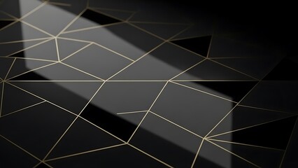 Geometric Pattern on Dark Surface.