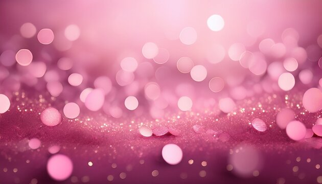 Pink Abstract Background With Bokeh
