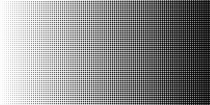 Basic halftone dots effect in black and white color. Halftone effect. Halftone dots. Black white halftone.Background with monochrome dotted