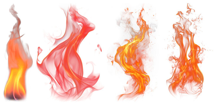 Vibrant fiery flames dance energetically