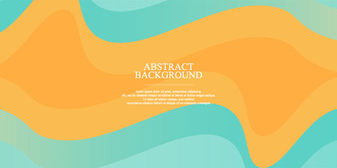 Abstract Colorful Wavy Background with Fluid Shapes and Vibrant Teal and Orange Gradients. Vector ilustration