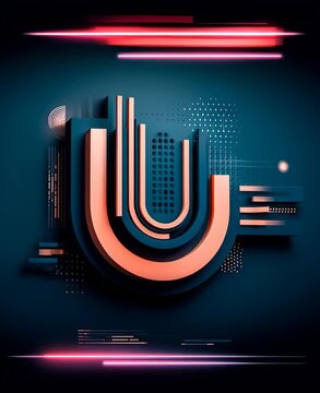 abstract futuristic ai technology background loop, colorful digital data visualization with copyspace, hightech holographic interface animation