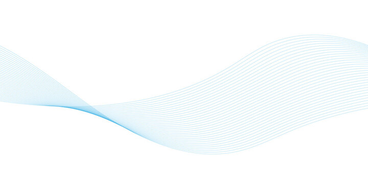 Minimalist Blue Flowing Lines Background Abstract Vector Design for Business Presentation
