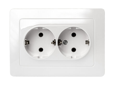 White european double electrical power outlet schuko type