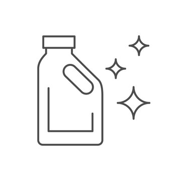 Car chemicals line outline icon