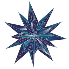 Glowing blue starburst on black background