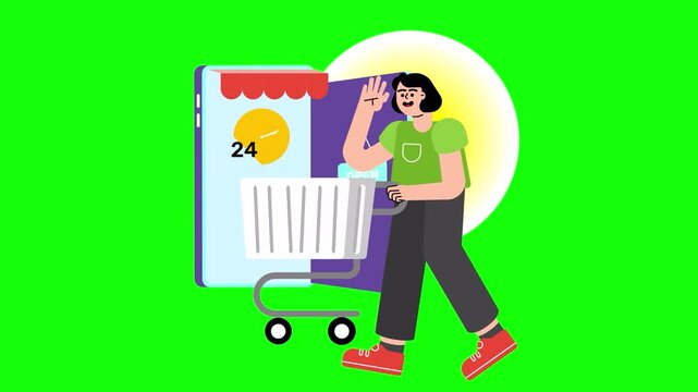 Shopping and Payment icon pack 1 featuring flat style characters, mobile checkout, and retail concepts, 3D character.