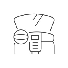 Auto interior line outline icon