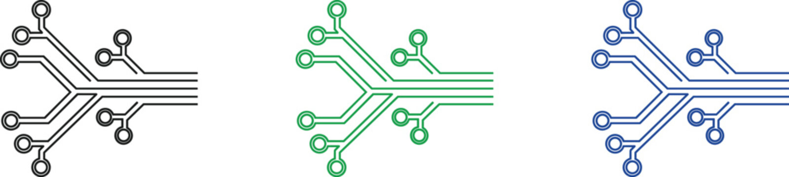 Technology Circuit Flow Arrow Line Icon