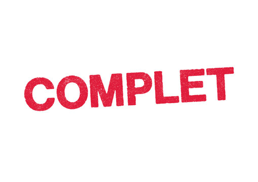 Complet en tampon encreur rouge vectoriel