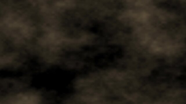 Moving dust sand soil smoke cloud particles effect on black background. Sandstorm dust or smog in slow motion for compositing, overlay, cinematic video editing project. 4K Loop animation