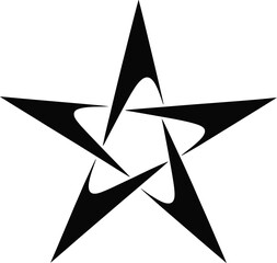 Abstract Star Motion Silhouette Illustration