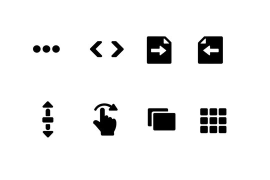 UI Navigation Icons. UI navigation icons. Filled icon set of UI navigation icons: breadcrumb dots, pagination