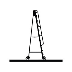 A ladder with wheels for easy mobility