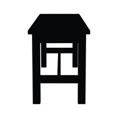 Black and white illustration of a traditional shrine