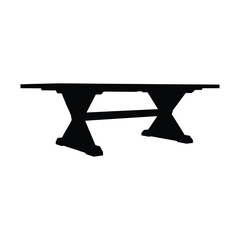 Black and white table with unique design