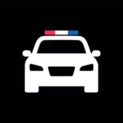 Police car icon. Vector illustration