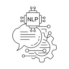 Natural Language Processing Icon. Vector Design