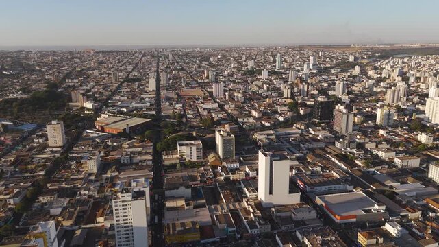 Mapa a&eacute;reo da cidade de Uberl&acirc;ndia, Brasil