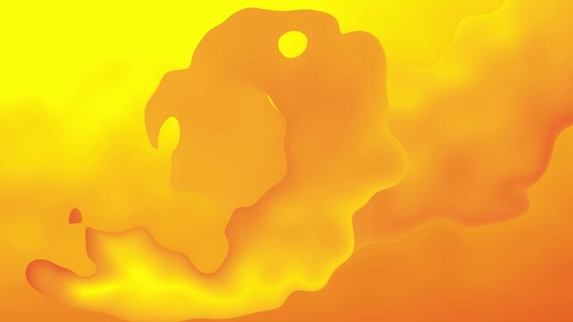Abstract Yellow Orange Liquid Fluid Motion Background