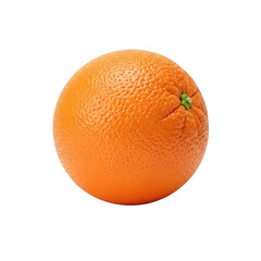 Juicy Whole Orange with Textured Peel, Fresh Citrus Fruit Isolated on a Pure White Background, Perfect for Vitamin C and Health Themes
