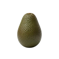Whole Ripe Avocado, Healthy Green Fruit with Textured Skin, Isolated on a Clean White Background, Ideal for Superfood and Diet Concepts