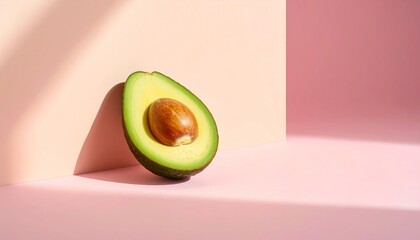 Avocado half studio shot