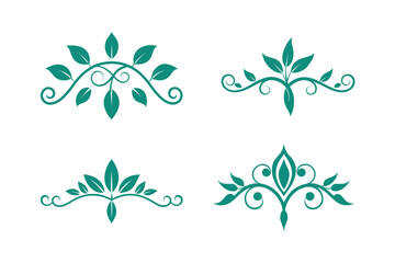 Leaf and Vine Flourish Vector Ornament