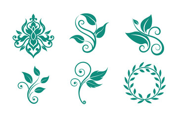 Leaf and Vine Flourish Vector Ornament