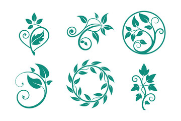 Leaf and Vine Flourish Vector Ornament