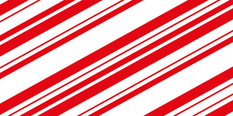 Red  and white sloping strips of different thicknesses. Vector eps10