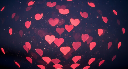 Sparkling Love Bokeh Deep Blue Night Magic