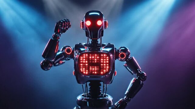 Robot Performing Dance Futuristic Surrealism