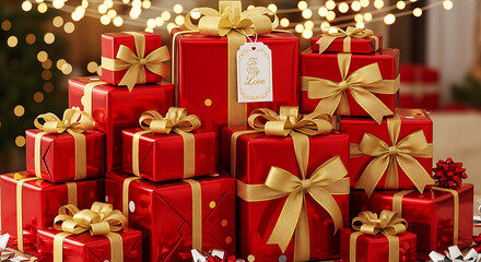 Romantic Holiday Presents for My Love Bokeh Lights