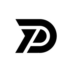 Letter DP or PD creative bold monogram logo